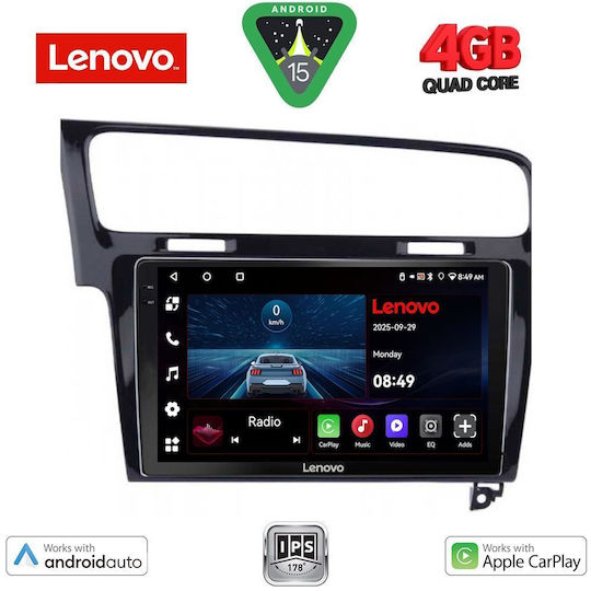 Lenovo Car Audio System for Volkswagen Golf 2013-2020 (Bluetooth/USB/WiFi/GPS/Apple-Carplay/Android-Auto) with Touch Screen 10"