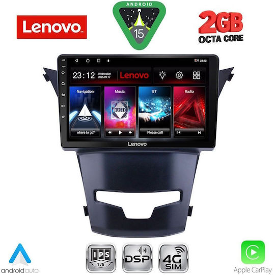 Lenovo Car Audio System for Daewoo Korando Ssangyong Korando 2014-2019 (Bluetooth/USB/WiFi/GPS/Apple-Carplay/Android-Auto) with Touch Screen 9"
