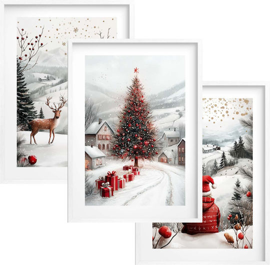 Gemälde Plakate Wohnzimmer Weihnachten Feiertage Weihnachtlicher Baum Winter