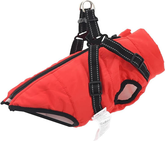 vidaXL Red Fleece / Waterproof Dog Coat XXLarge