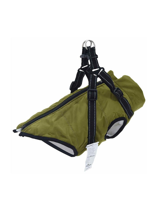 vidaXL Green Fleece / Waterproof Dog Coat XXLarge