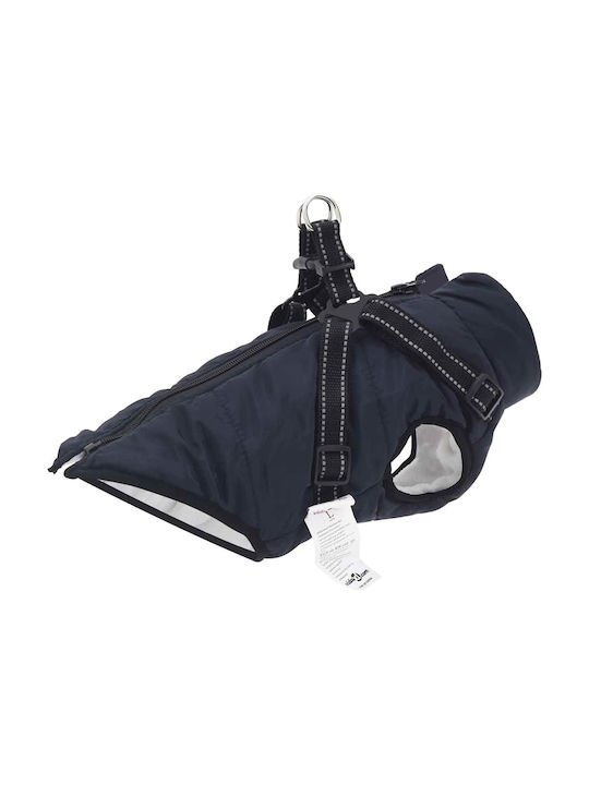 vidaXL Μπουφάν Σκύλου Fleece / Αδιάβροχο Μπλε Small
