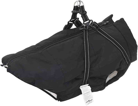 vidaXL Black Fleece / Waterproof Dog Coat XXXXLarge