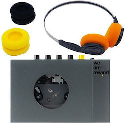 Bundle We Are Rewind Keith Φορητό Kασετόφωνο Γκρι Ακουστικά Bluetooth