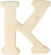 Wooden Latin Letters 4 Cm K