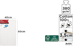 Leinwand Segeltuch Artix 40x60cm Maße 3,5cm Holz 100% Baumwolle 380g/m² Maße mit Keilrahmen Pp99-4060