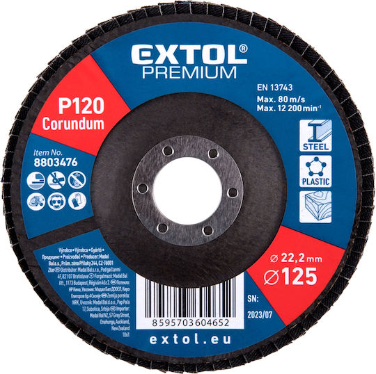 Disc De Șlefuire Extol Premium 8803476 Ø125mm P120