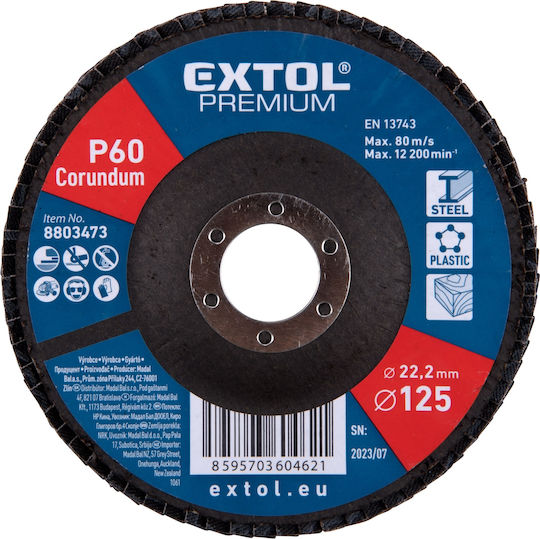 Disc Abrasiv P60 Extol Premium Ø125mm
