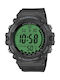 Casio Digital Herrenuhr Chronograph Batterie mit Schwarz Kautschukarmband