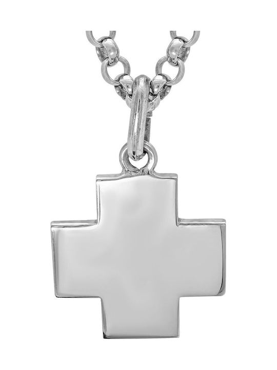 Kiriakos Gofas Herren Kreuz aus Silber mit Kette