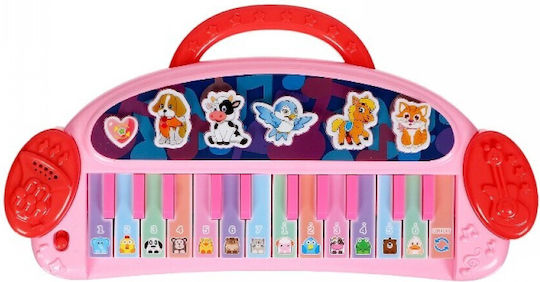 Children's Educational Piano Animal Sounds 781 917240 Pink Tradesor