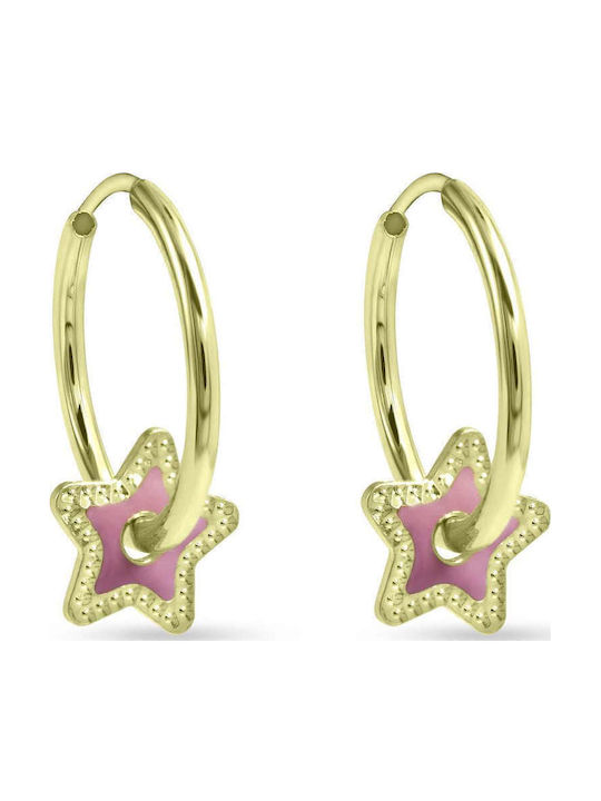 CHrysolithos Earrings Hoops made of Gold 14K