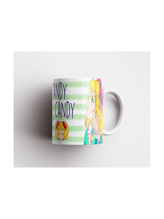 White Ceramic Mug Candy Candy Dp5715