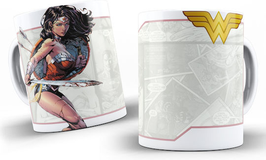 Бяла Керамична Чаша 330ml Wonder Woman Dp5738