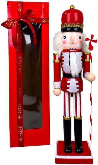 Velve Nutcracker de Crăciun Lemn Roșu