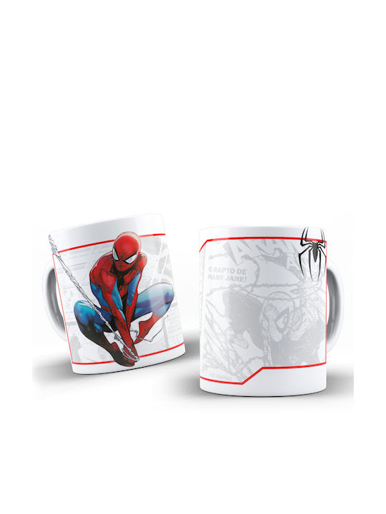 Cana Ceramică Albă 330ml Spiderman Dp5735