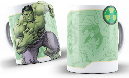 Weiße Keramik Tasse 330ml Hulk Dp5737