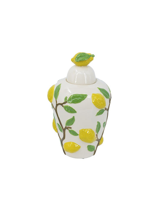 Artekko Διακοσμητικό Βάζο Keramik Lemon Gelb 22x22x37.5cm 1Stück