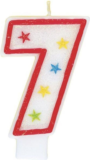 Birthday Candle Unique Party 9373178 Number 7 Inscription