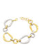 Charmy Women's Gold Plated Steel Chain Bracelet 18cm