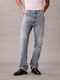 Men's Elastic Jeans Pants with Regular Straight Fit Gray