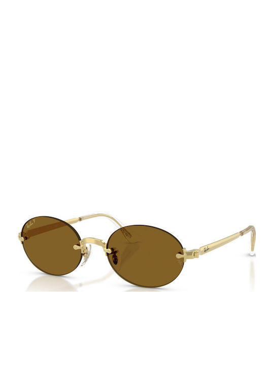 Ray Ban Унисекс Слънчеви Очила с Златен Метален...