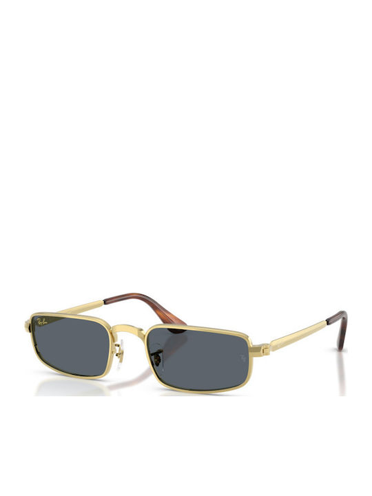 Ray Ban Unisex Γυαλιά Ηλίου με Χρυσό Μεταλλικό Σκελετό και Μπλε Φακό RB3927 001/R5