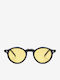 Projekt Produkt Unisex Sunglasses with Black Plastic Frame and Yellow Lens 498697