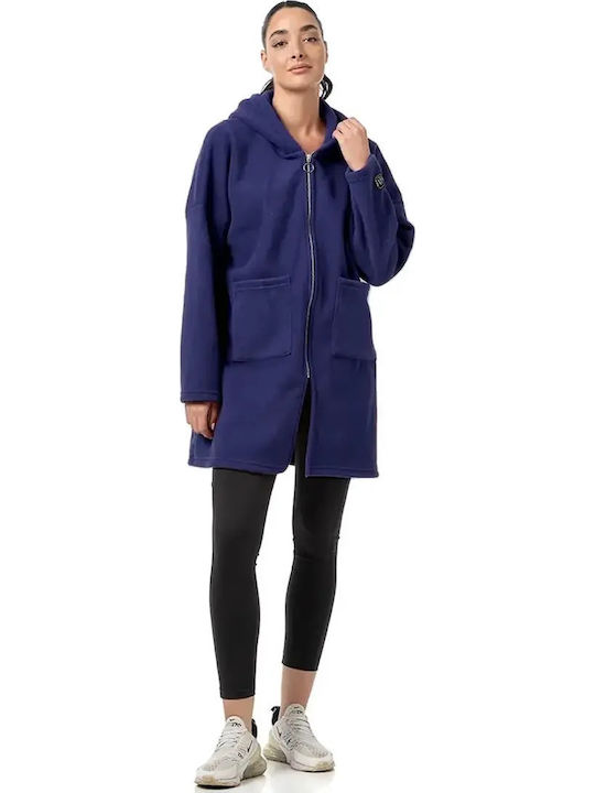 Bodymove Long Women's Sweatshirt Jacket Hooded ...