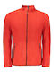 Men's Fleece Cardigan with Hood Red