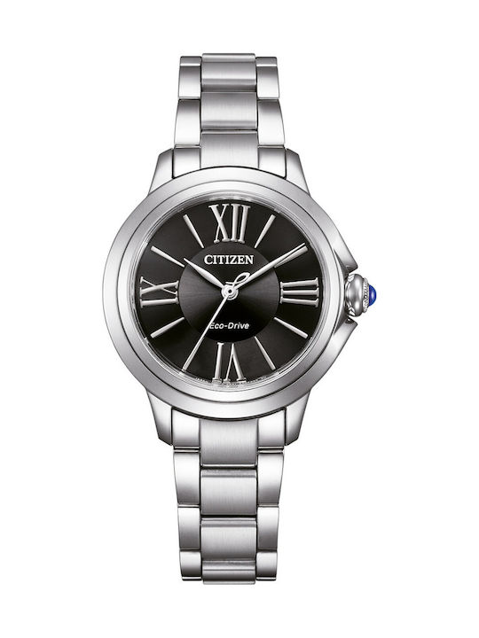 Citizen Γυναικείο Ρολόι 30mm Μπαταρίας με Ασημί...