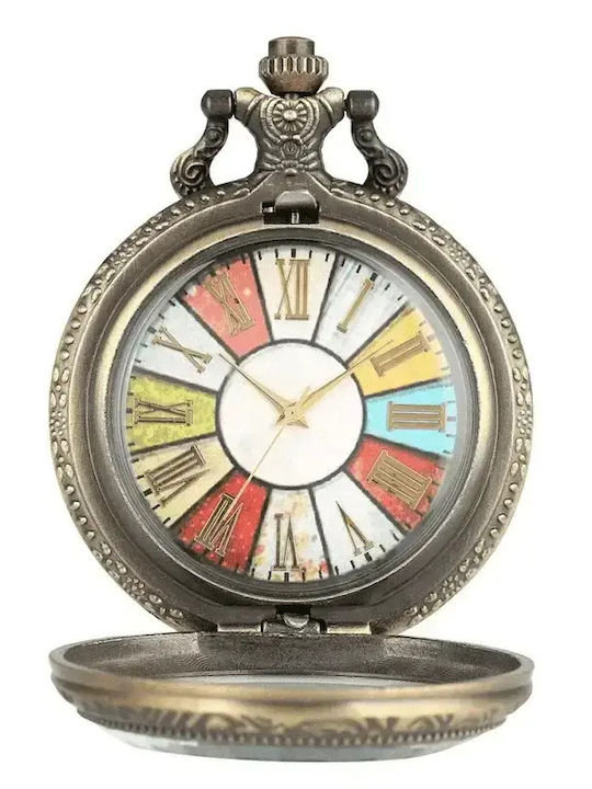 SP Souliotis Vintage Style Men's Battery Pocket Watch