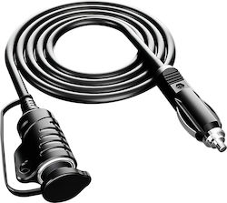 Avizar 12-24v Pure Copper 15a 3.6m Male To Female Cigarette Lighter Extension Cable Black