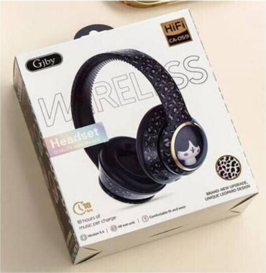 Gjby CA-059 Fără fir Bluetooth Over Ear Căști Negre