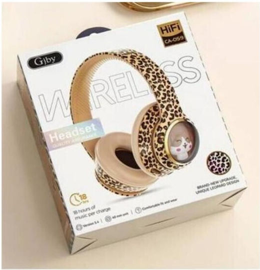 Gjby CA-059 Fără fir Bluetooth Over Ear Căști Bej