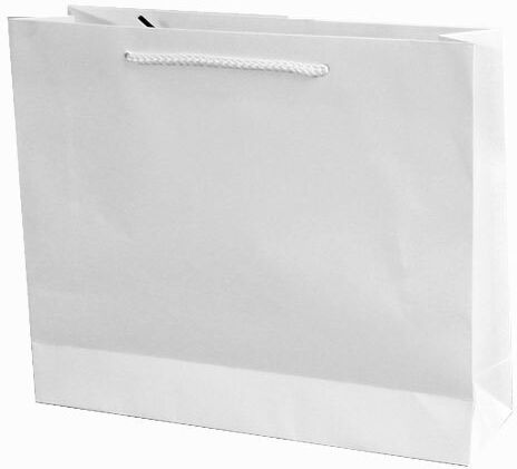 Χάρτινη Τσάντα για Δώρο Λευκή 25x8x30εκ. 12τμχ