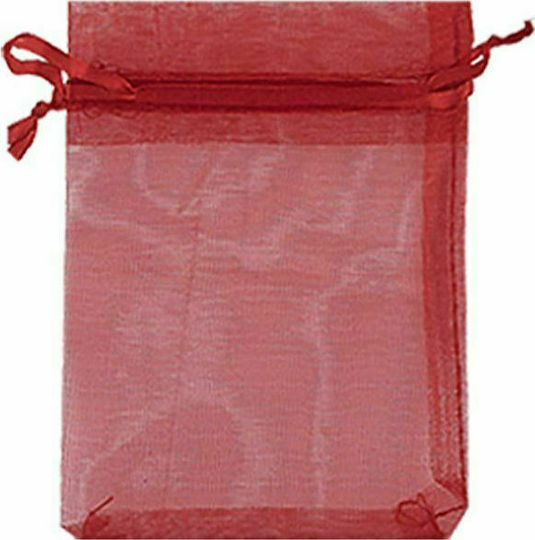 Justnote Υφασμάτινο Πουγκί για Δώρο Κόκκινο 12.5x17.5εκ. 100τμχ