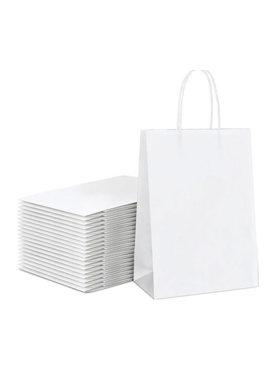 +Efo Paper Bag for Gift White 16x8x22cm. 25pcs