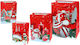 Paperpack Net Paper Christmas Bag for Gift Red 31x10x42cm. 3pcs