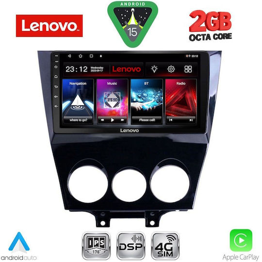 Lenovo Автомобилна Аудио Система (Блутут/USB/WiFi/GPS/Apple-Carplay/Android-Auto) с Тъчскрийн 9"