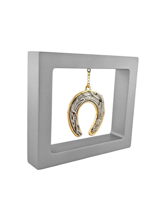 Prince Silvero Tischplatte Glücksbringer Hufeisen Bronze aus Metall 12x14cm 1Stück