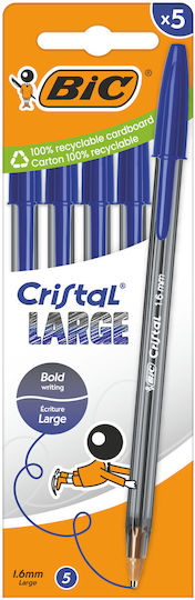 BIC Cristal Kugelschreiber Ballpoint 5 Stück