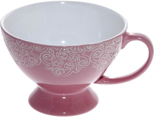 Espiel Vienna Cereal Serving Bowl Round Ceramic Pink with Diameter 13.3cm