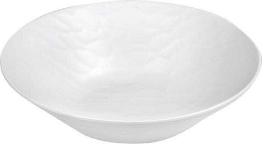 Espiel Wavy Servierschüssel Rund aus Melamin White mit Durchmesser 19cm