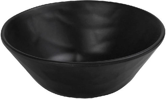 Espiel Wavy Servierschüssel Rund aus Melamin Black mit Durchmesser 19cm