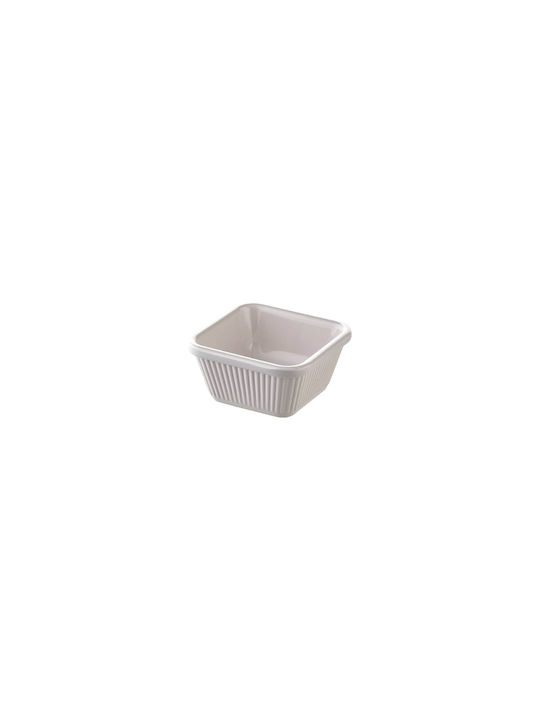 Ready Serving Bowl Square made of Melamine White
