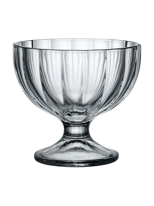 Bormioli Rocco Alaska Ice Cream Serving Bowl Round Glass Transparent with Diameter 10.4cm