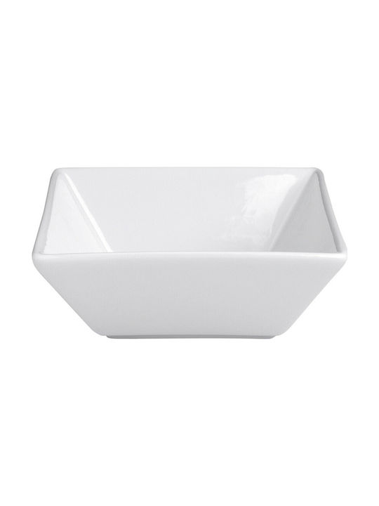 GTSA Serving Bowl Square made of Porcelain White 13x13cm