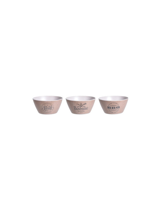 Excellent Houseware Bol de Servire Rotund din Melamină Maro cu Diametru 14.5buc