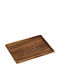 Espiel Wooden Rectangular Serving Tray in Brown Color 30.5x23x2cm BAG108 1pcs